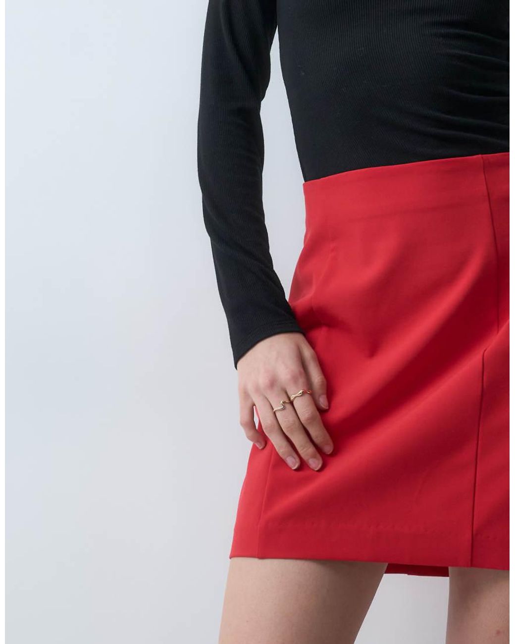 ASOS Red Tailo Midi Tulip Skirt