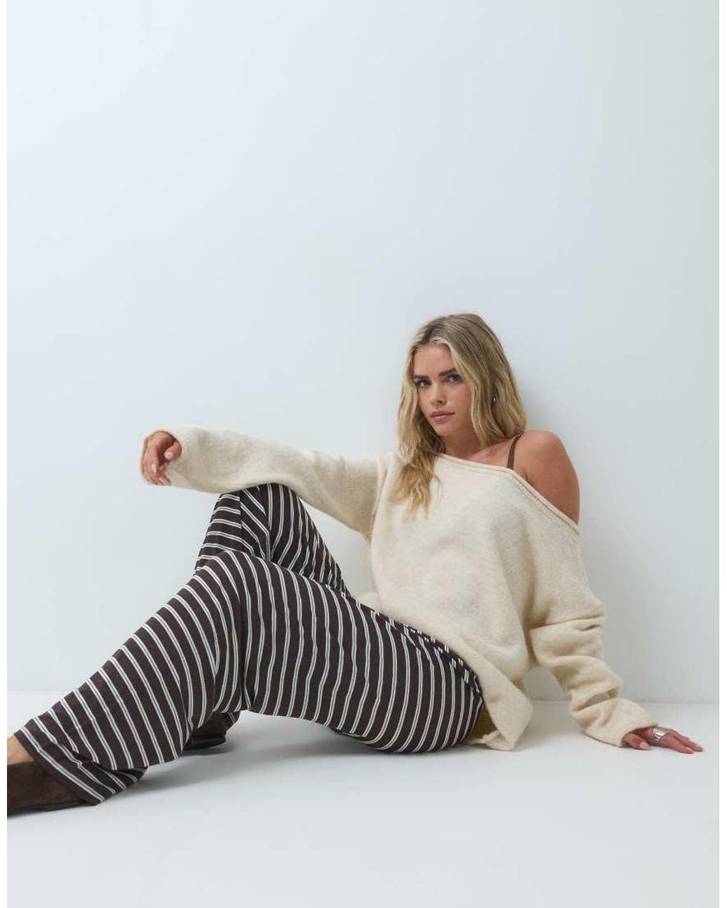 Only Petite Brown Wide Leg Trouser