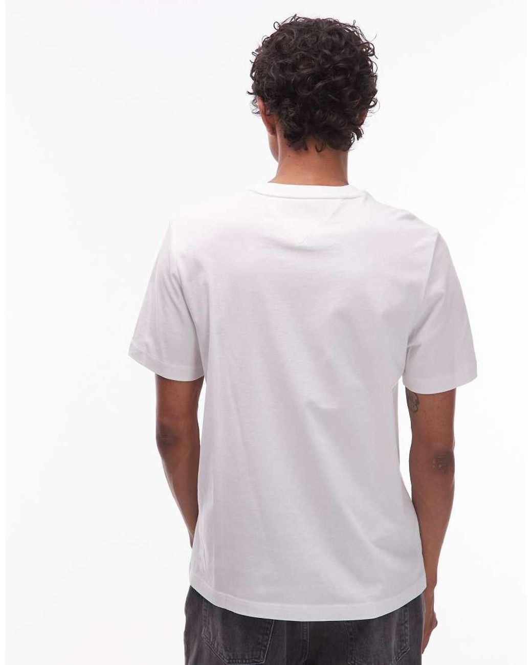Tommy Hilfiger White Crest Logo T Shirt for men