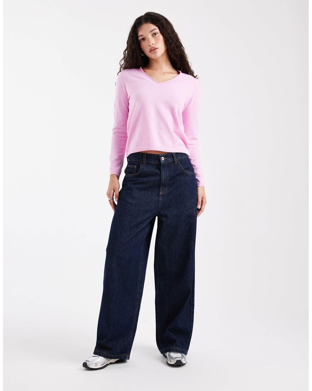 ONLY Pink – langärmliges strickoberteil