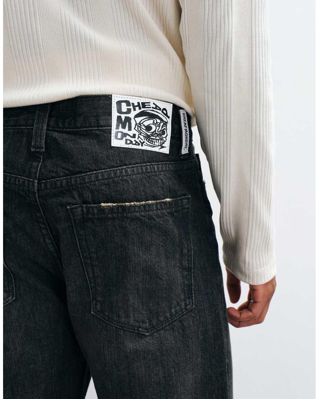 Cheap Monday White Boo Bootcut Jeans for men