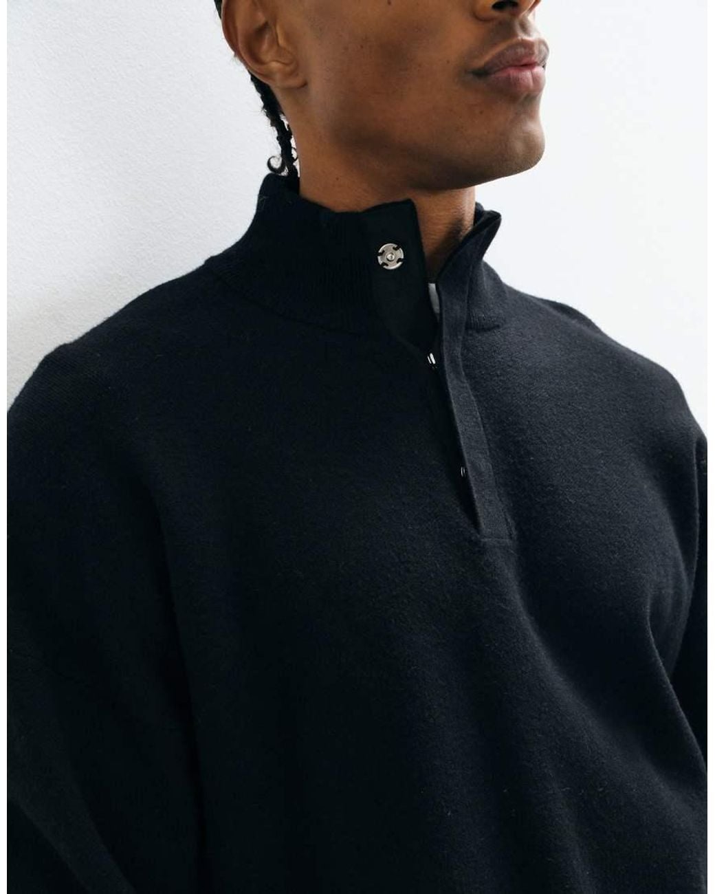 ASOS Blue Relaxed Knitted Funnel for men