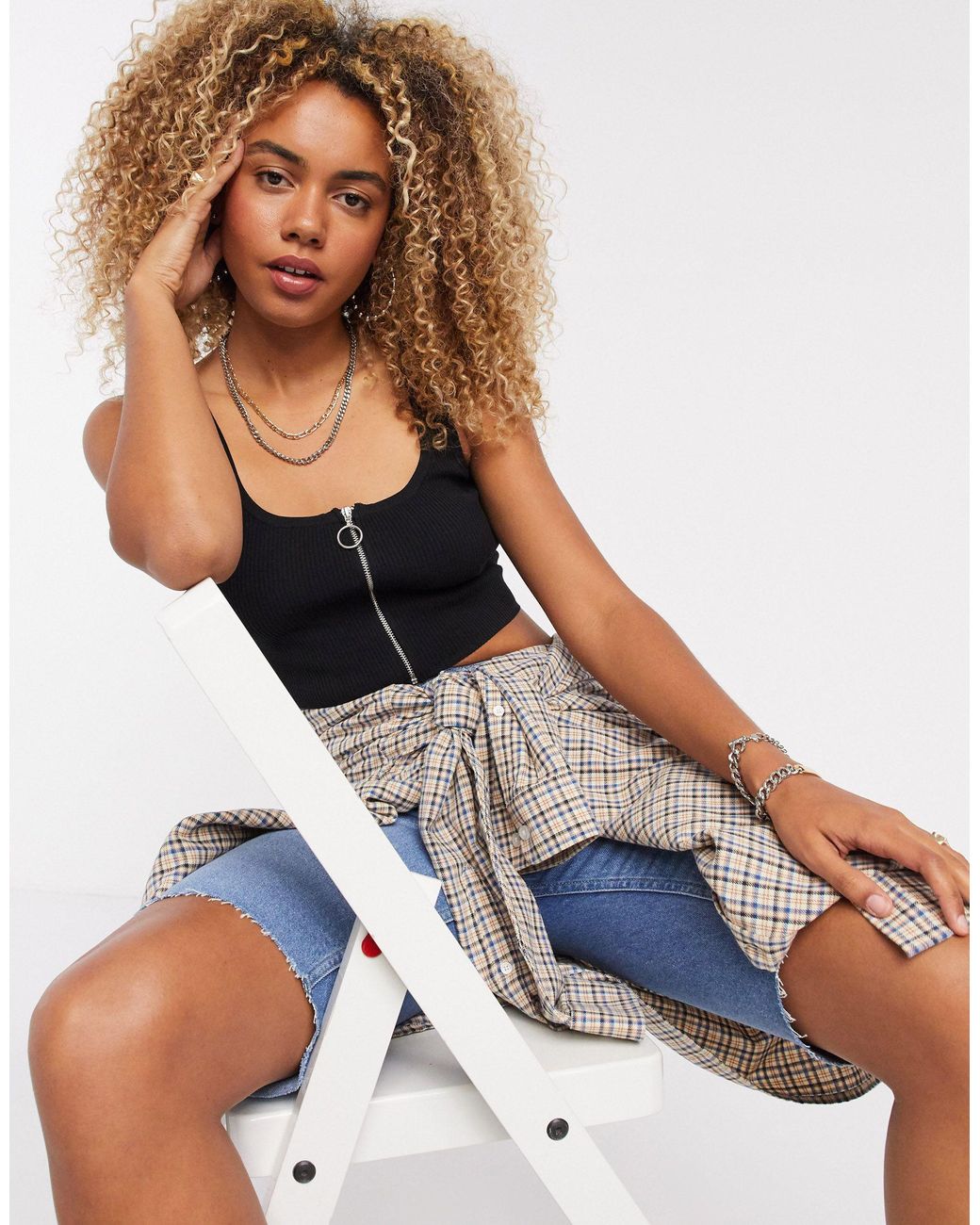 bershka crop top moletom com capuz