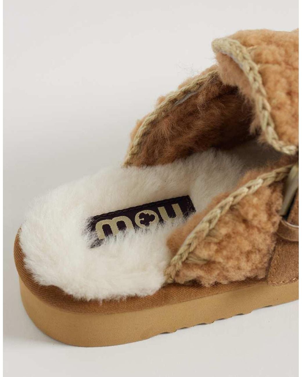 Mou Natural Sheepskin Slippers