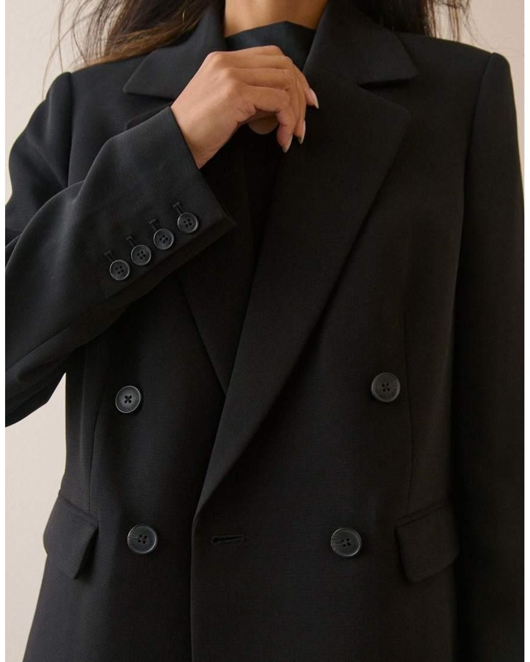 Nobody's Child Black Double Breasted Alicia Blazer