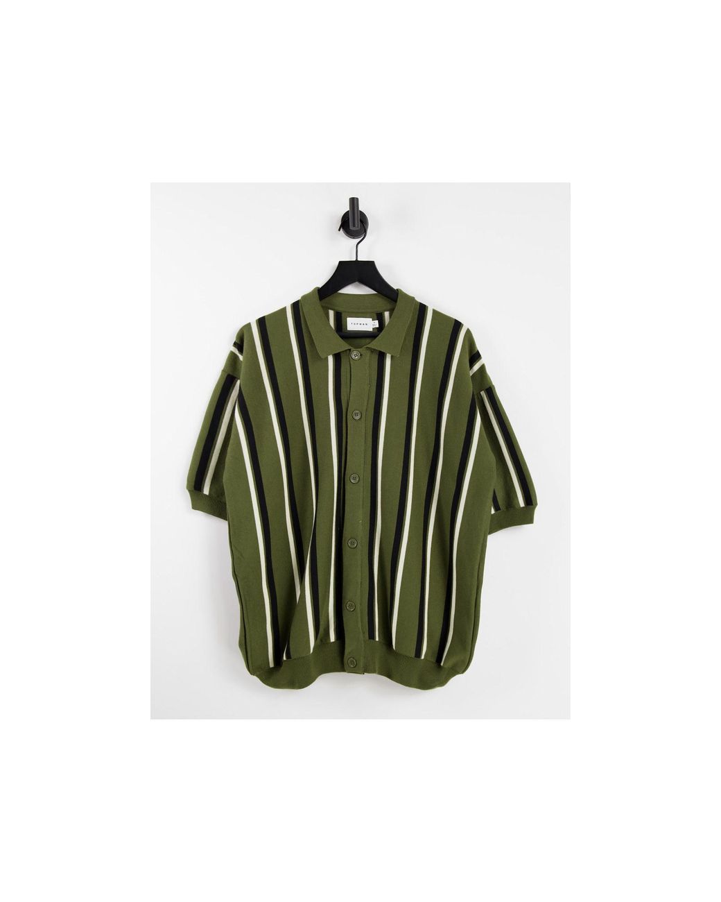 TOPMAN Cotton Boxy Stripe Knitted 