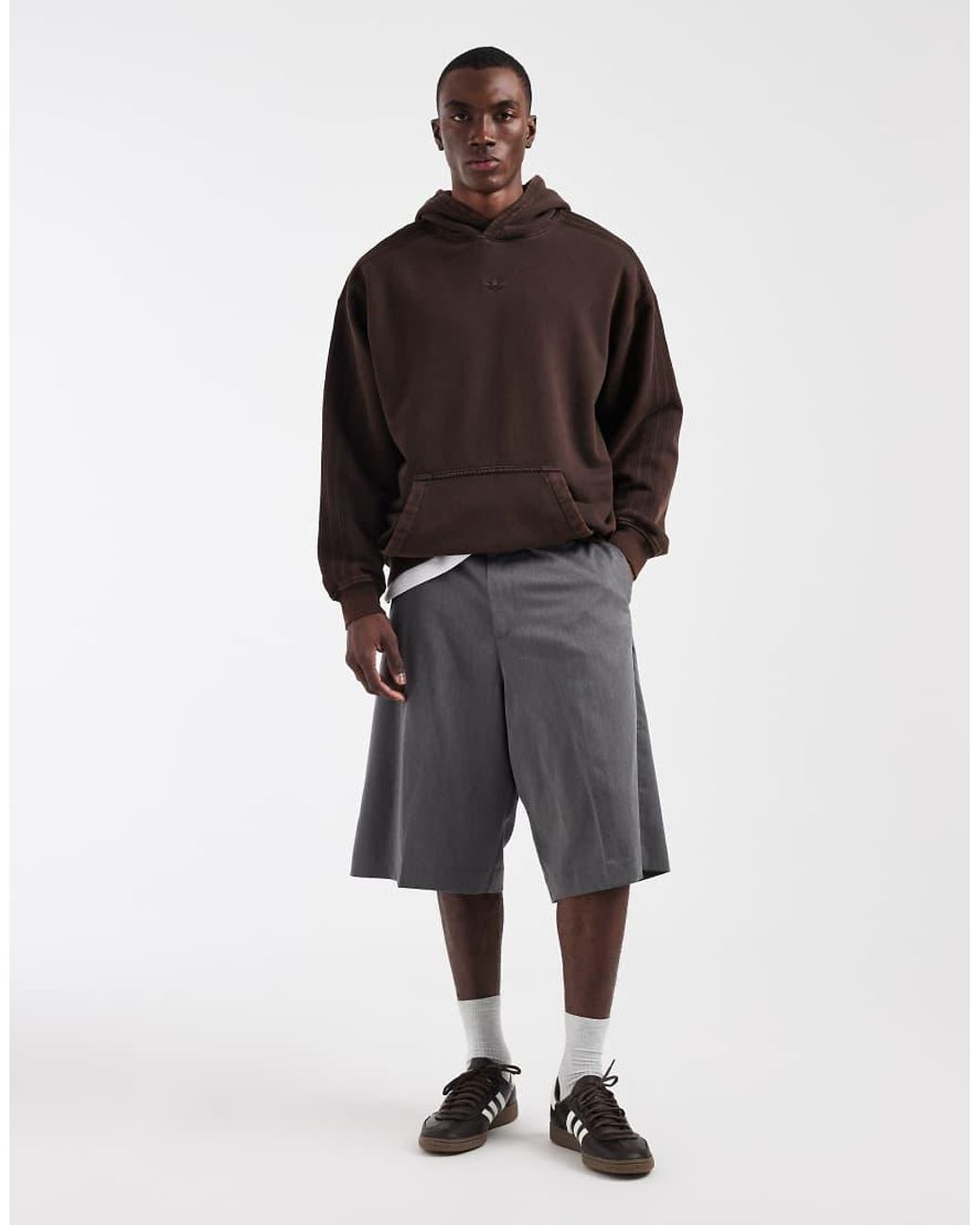 Adidas Originals Brown Premium Essentials Hoodie for men