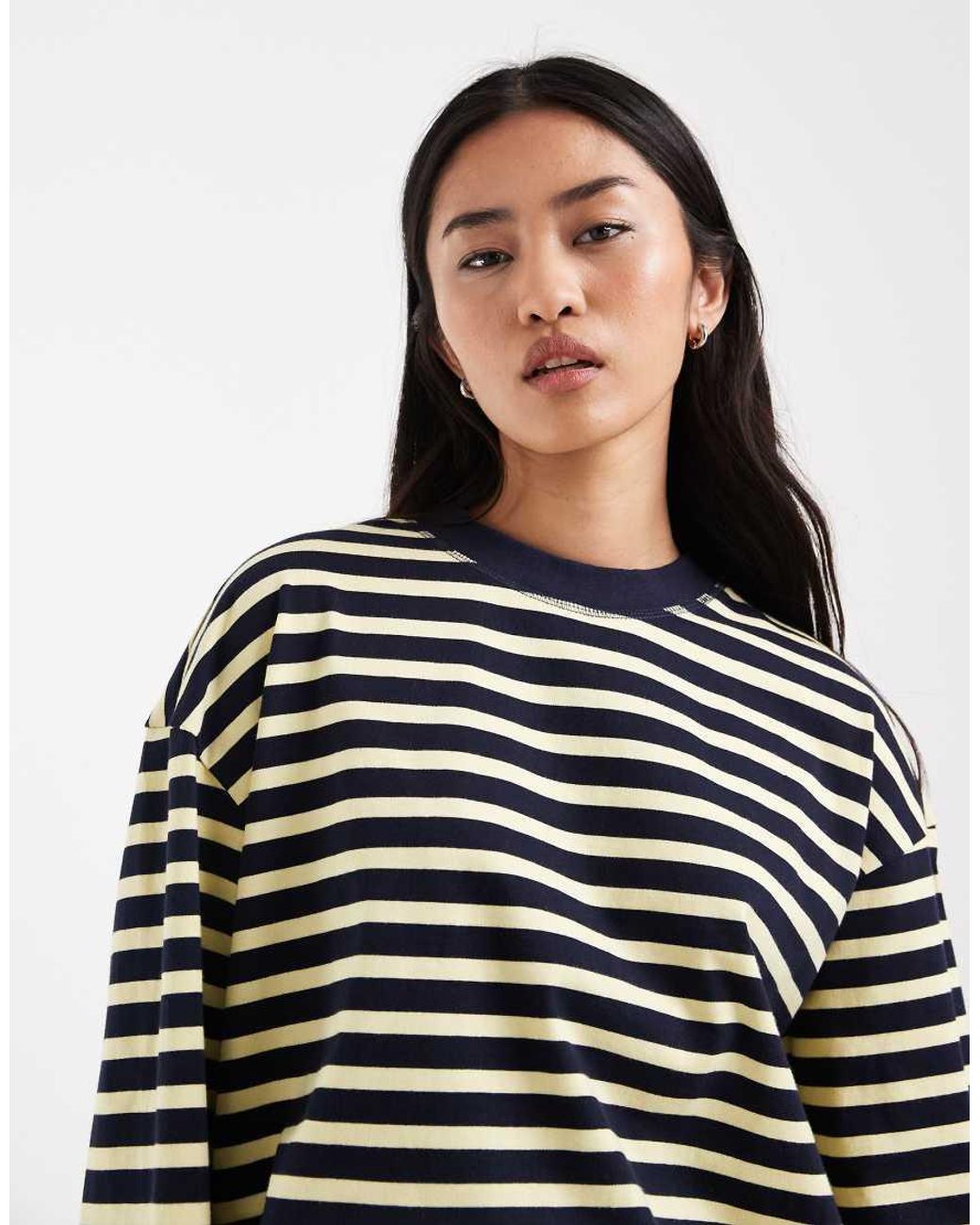 ONLY Blue Oversized Long Sleeve T-Shirt