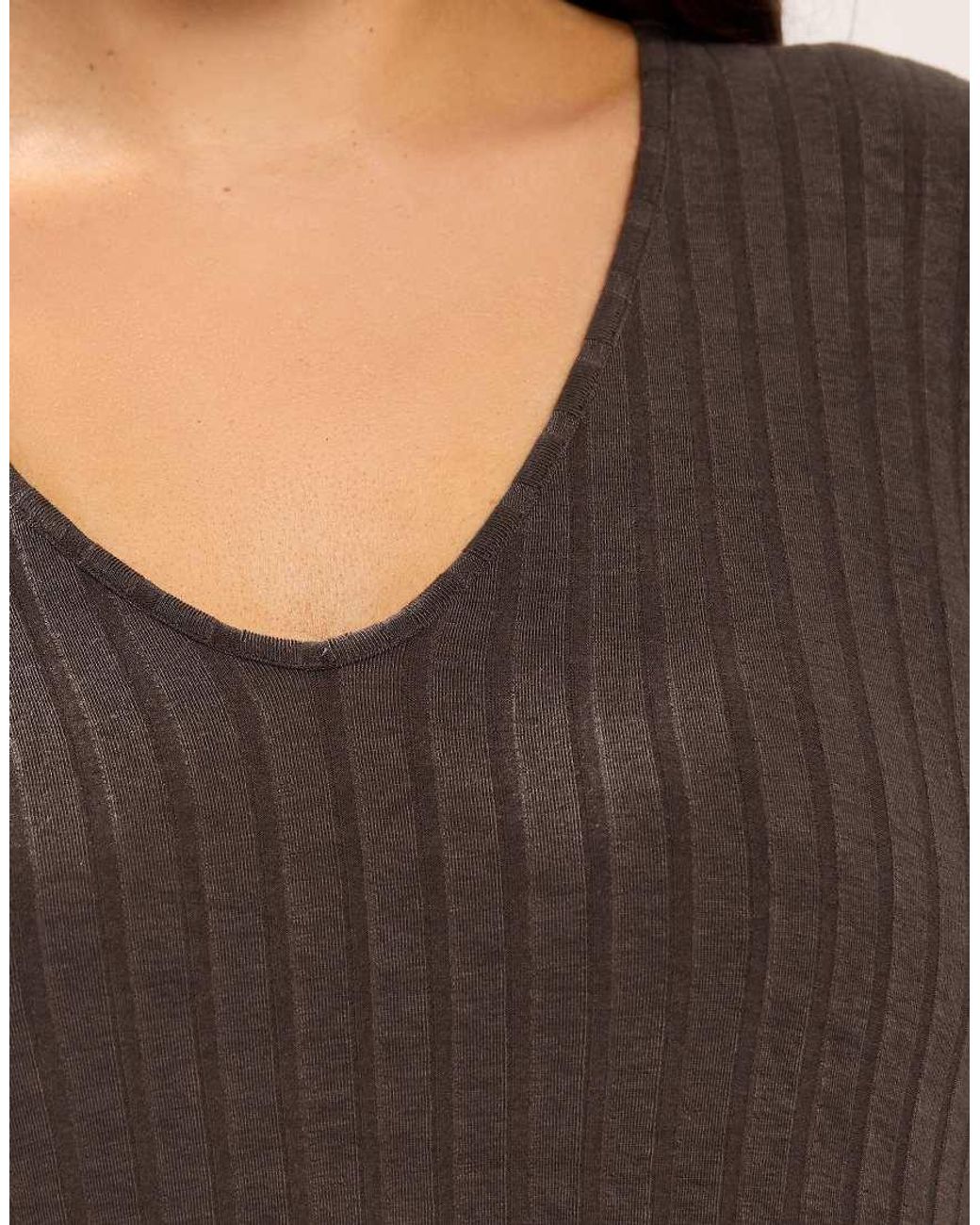 Yours Clothing Brown Ribbed Mini Dress