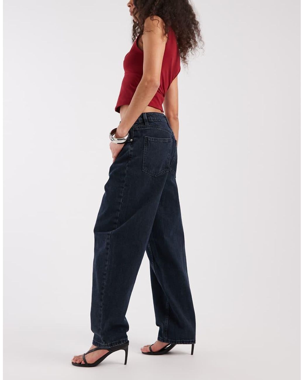 ASOS Blue Slim Barrel Jeans