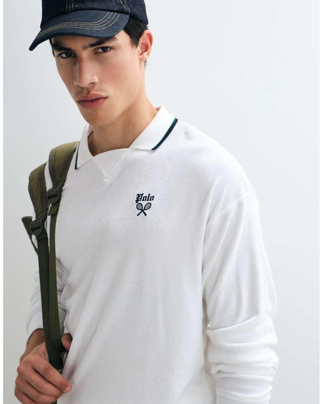Polo Ralph Lauren White Longsleeve Knit Relaxed Sweatshirt for men