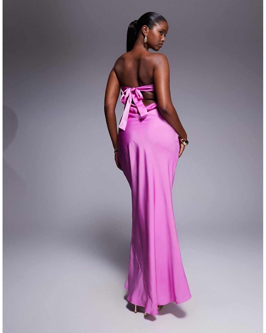 chinese dress ladies Black Casual Striped Split Maxi Bandeau Dress – PINKCOLADA main image 0