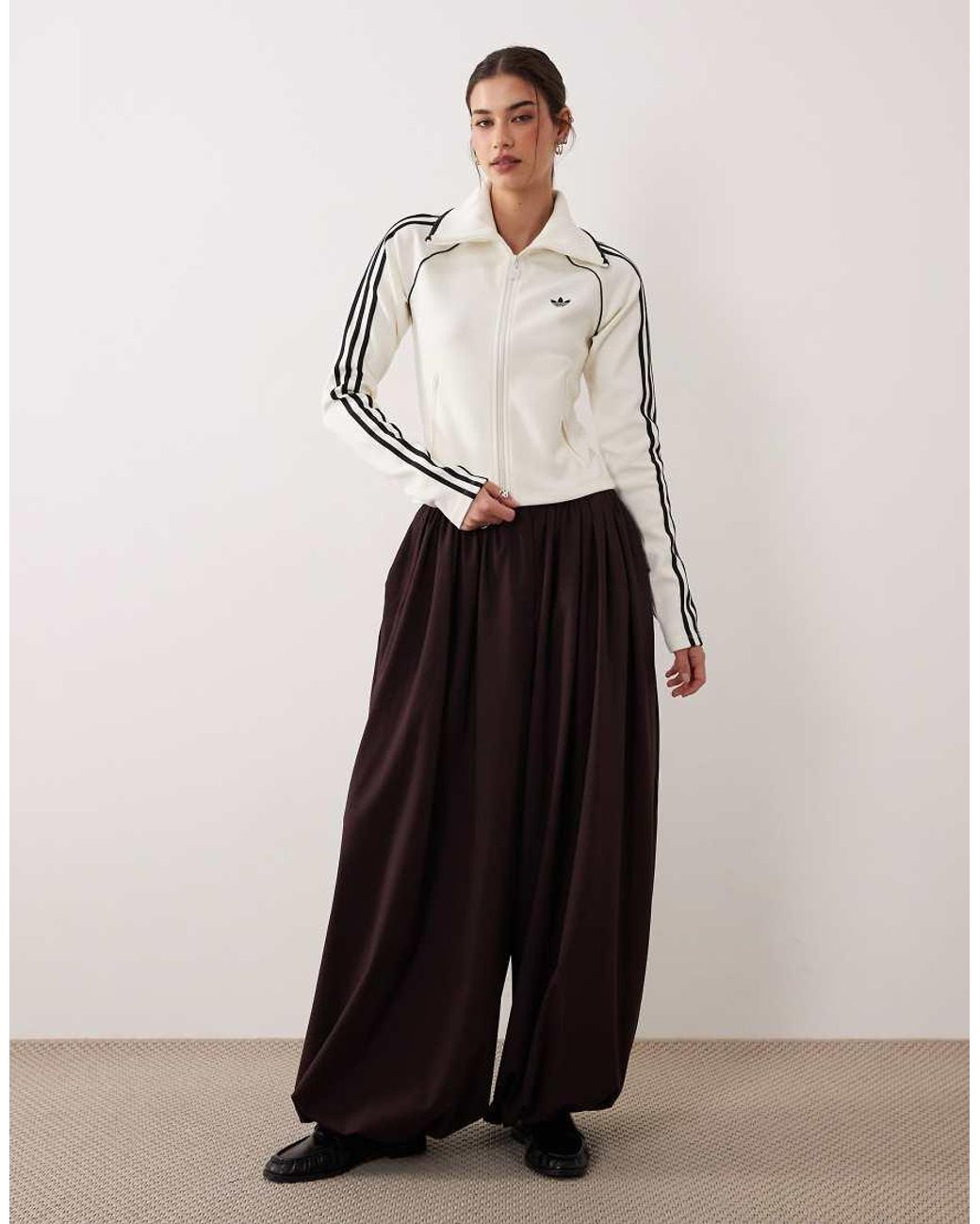 Adidas Originals Natural Slim Fitted Firebird Track Top