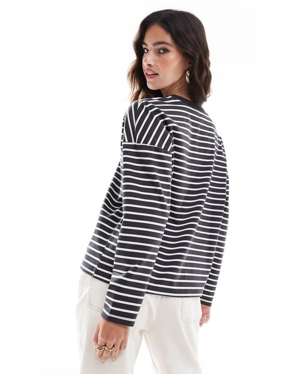 Vero Moda Blue Boxy Long Sleeve T-shirt