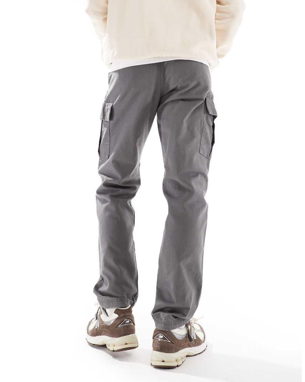 Jack & Jones White Loose Fit Cargo Trouser for men