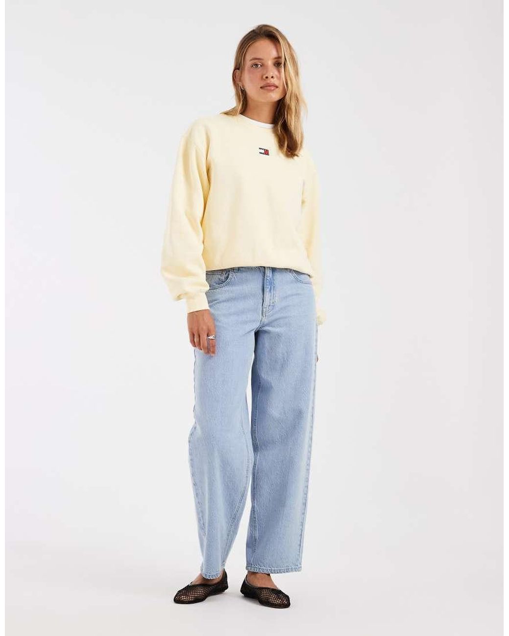 Tommy Hilfiger Natural Badge Logo Crew Neck Sweatshirt