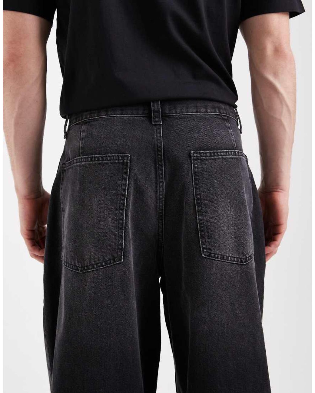 ASOS Black Barrel Jeans for men