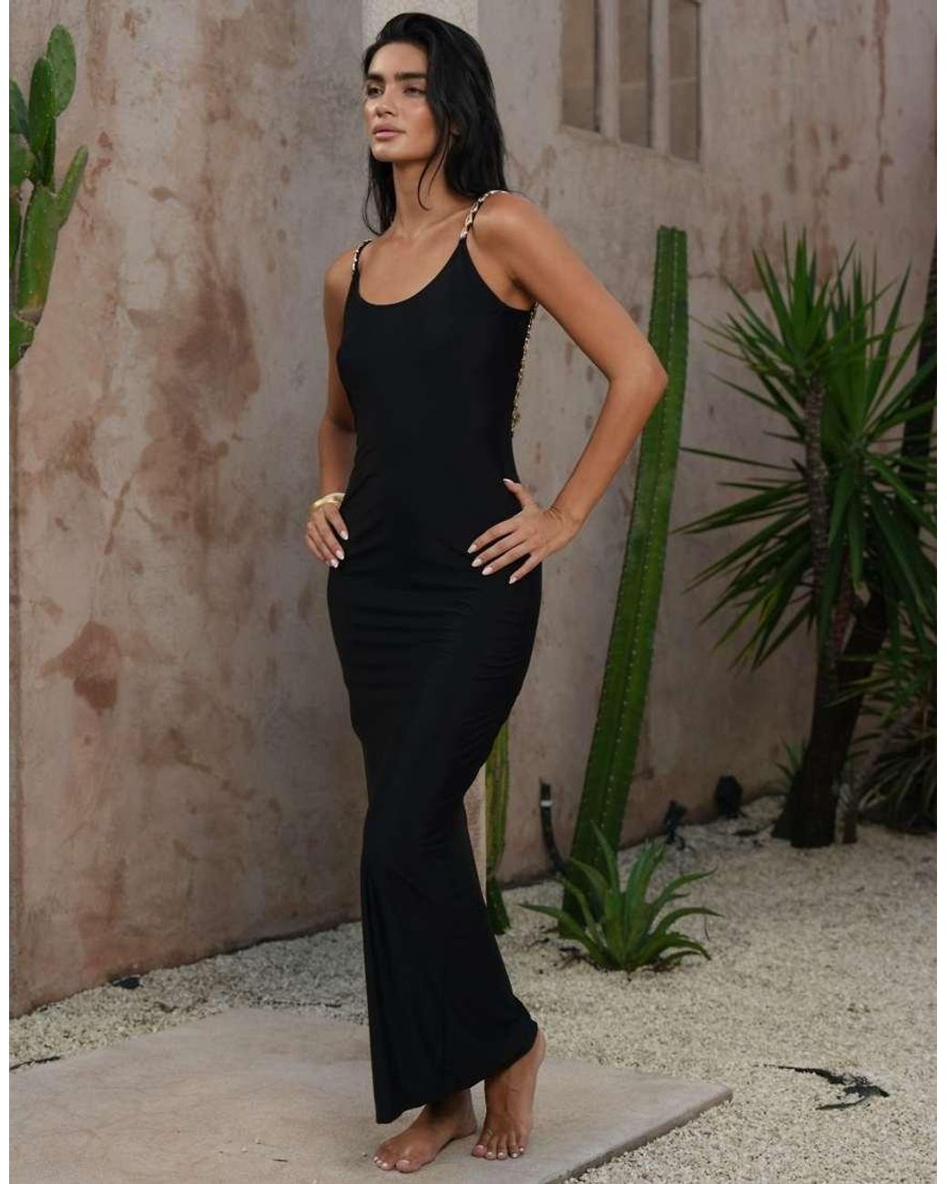 Moda Minx Green Backless Maxi Dress With Shell Detail