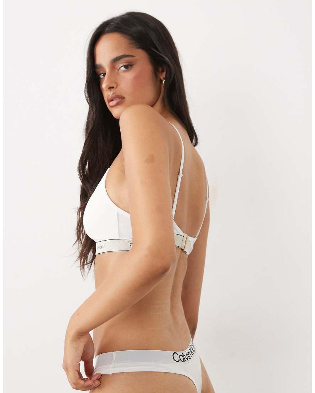 Calvin Klein White Extra Soft Cotton Thong