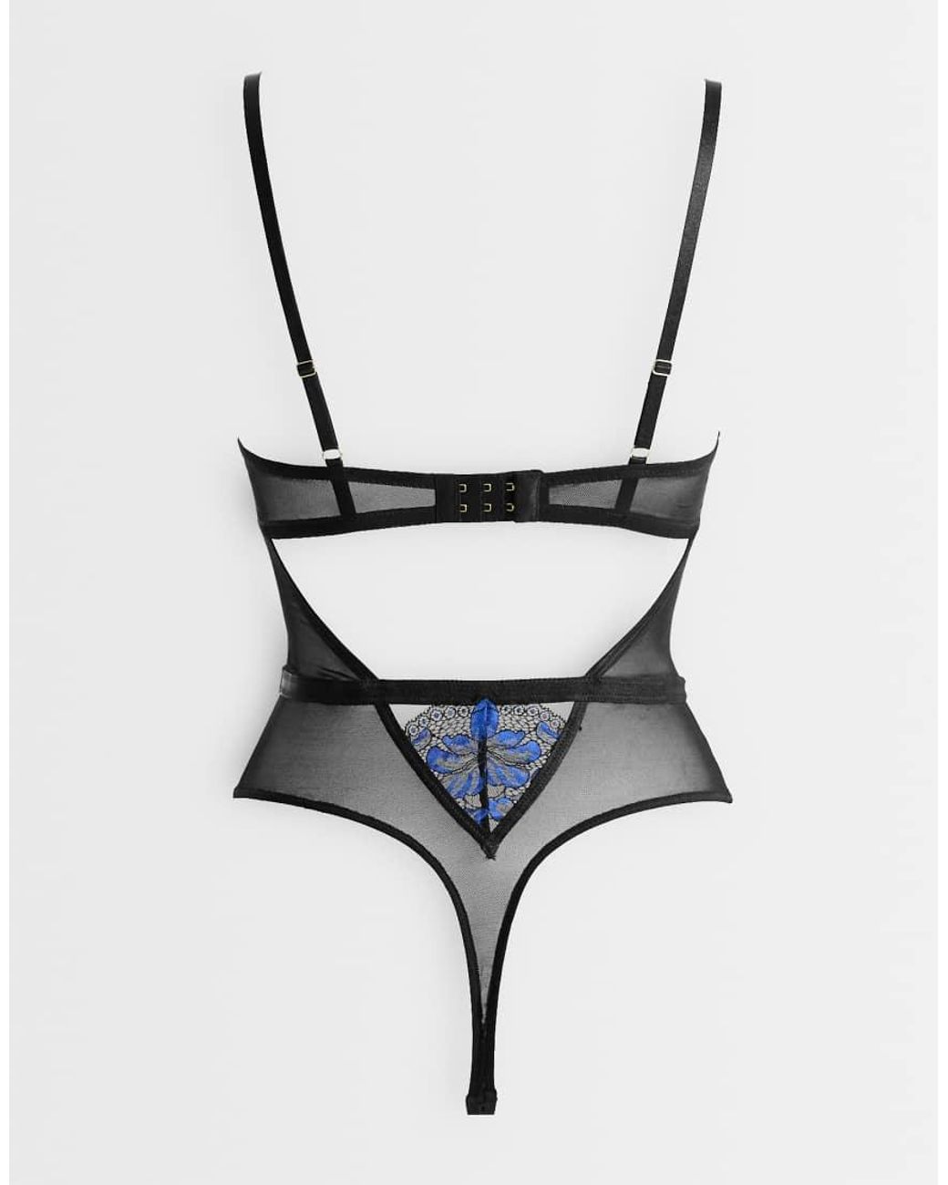 Ann Summers Blue Twilight Seduction Crotchless Foldover Body