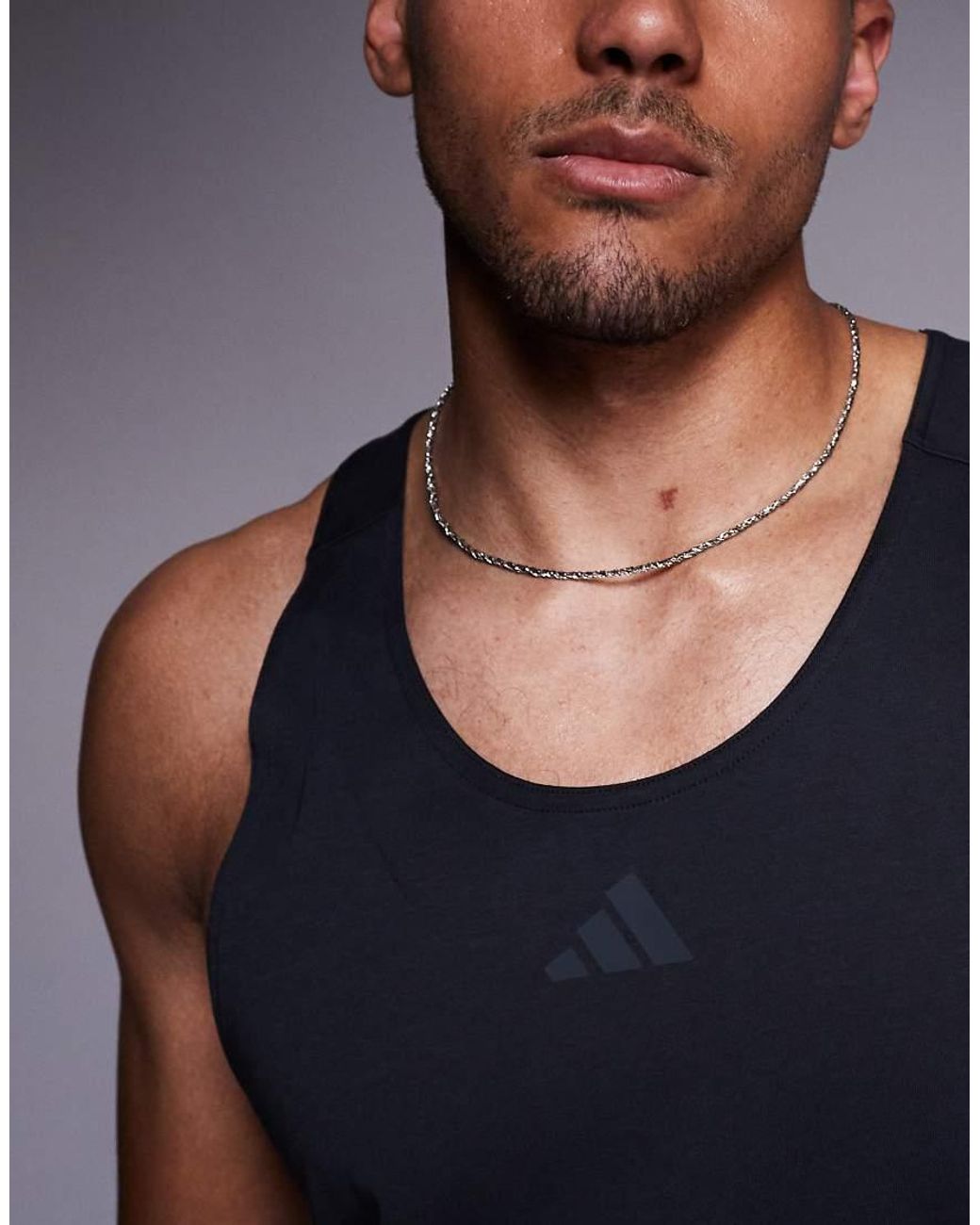 Adidas Originals Blue Adidas Training Power Stringer Vest for men