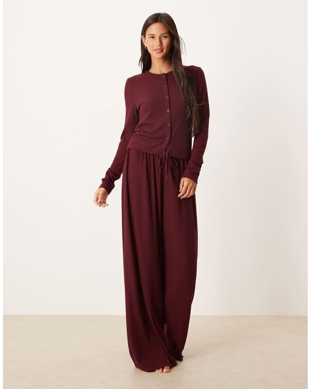 ASOS Red Lounge Mix & Match Rib Cardigan