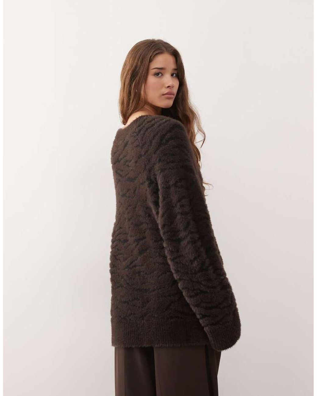 Monki Black Jacquard Knitted Cardigan