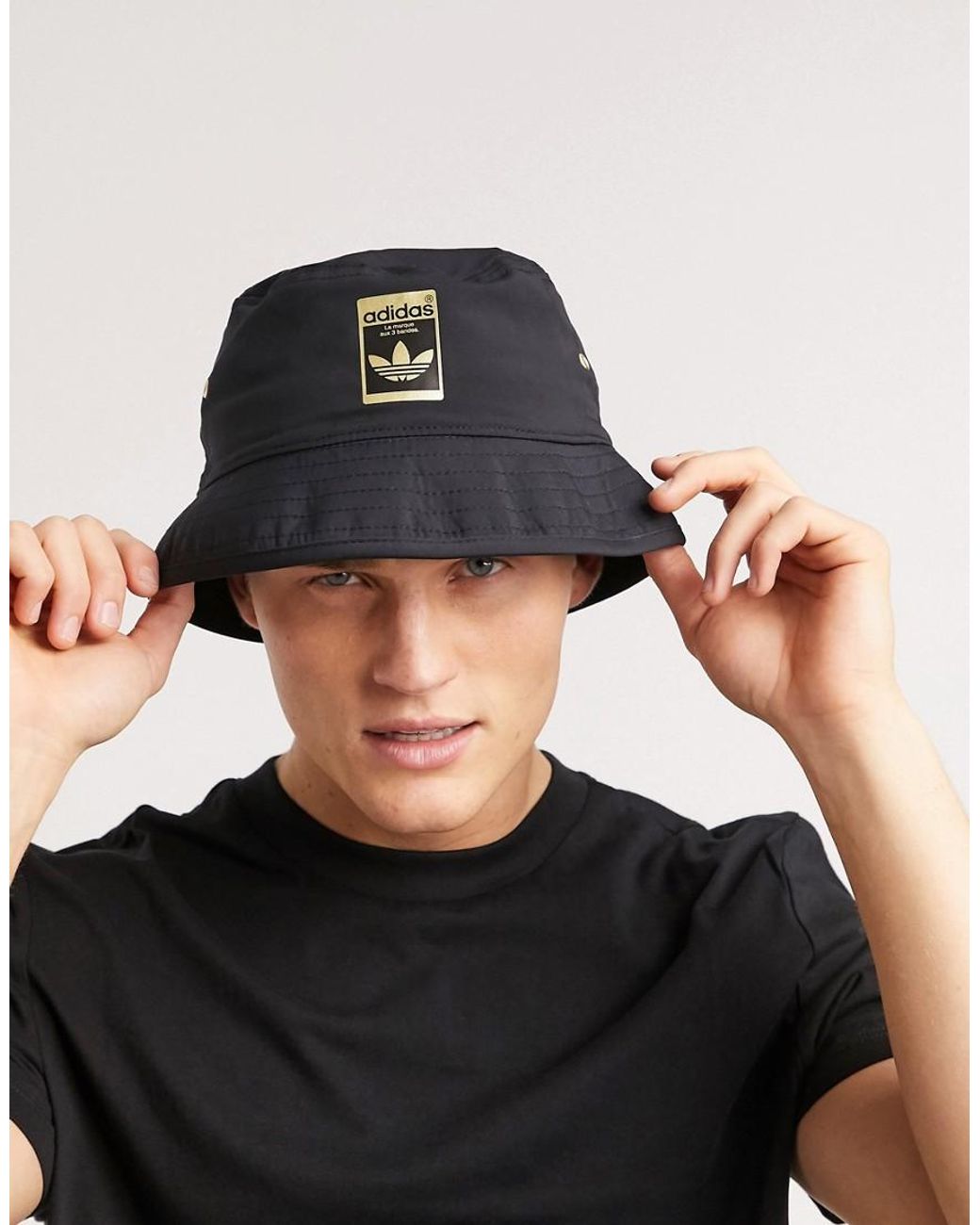 adidas Originals Superstar Bucket Hat With Gold Logo in Black for Men | Canada