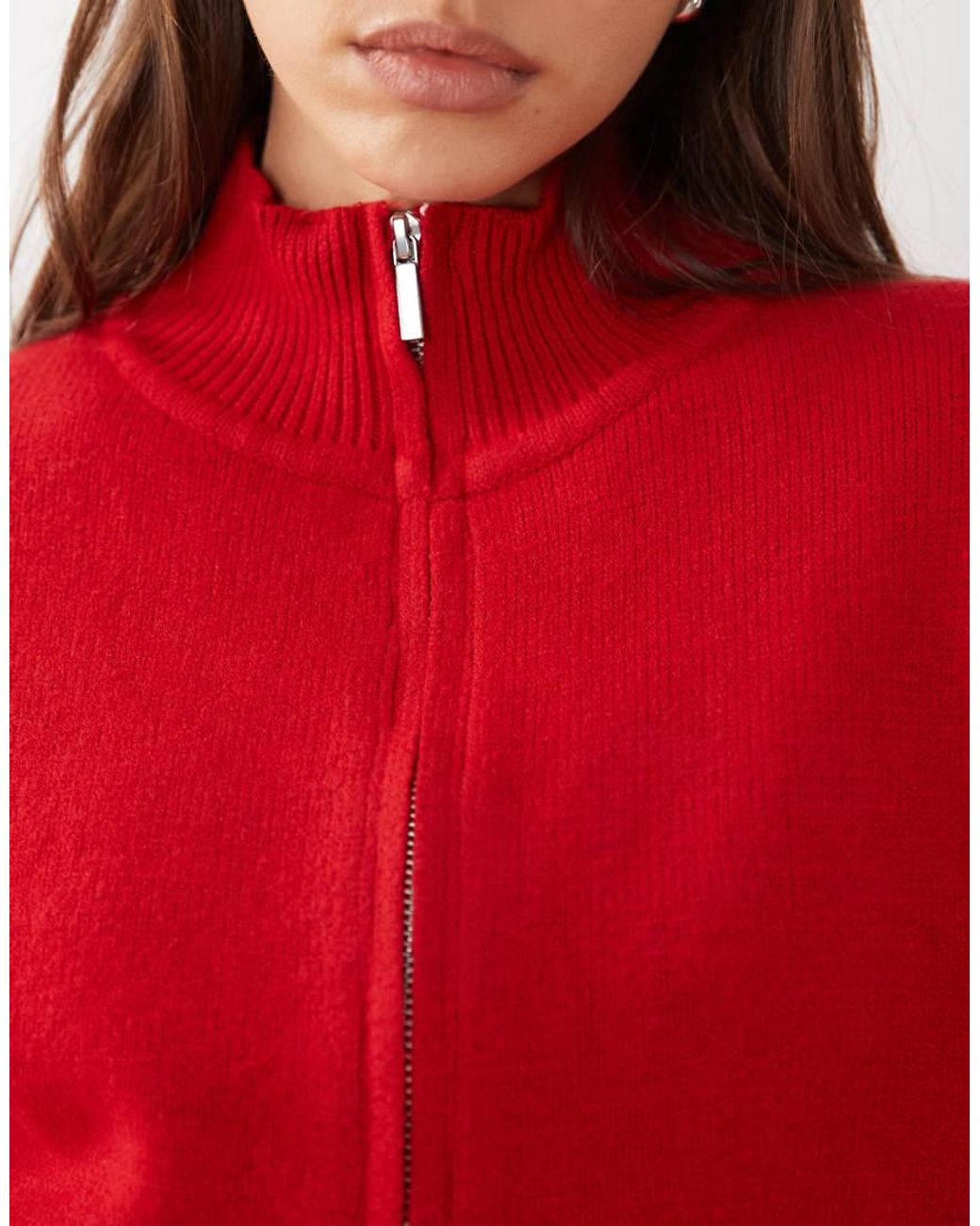 Cotton On Red Lotus Cinched Zip Knit