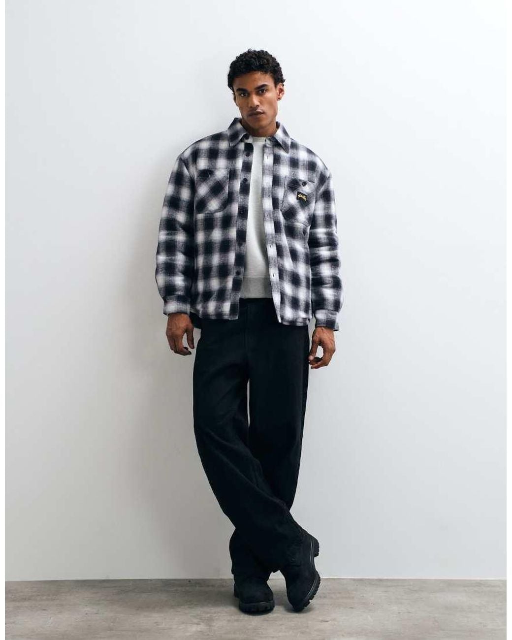 Stan Ray Blue Quilted Overshirt for men