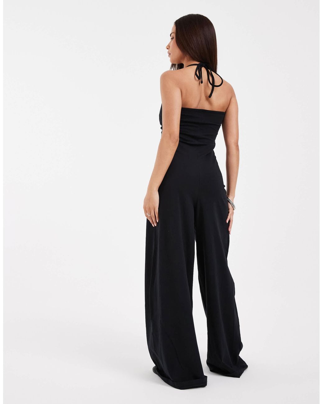 Only Petite Black Halterneck Jumpsuit