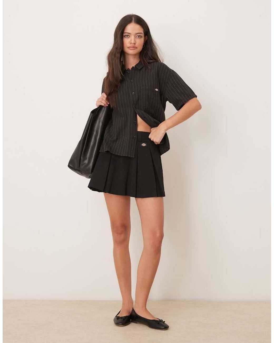 Dickies Black Unionville Pleated Work Skirt