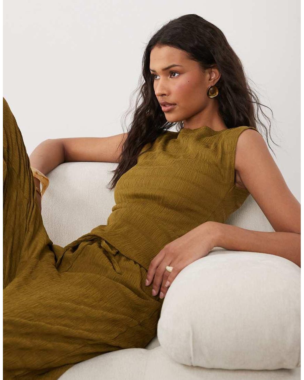 Brave Soul Green Co-Ord Textured Vest