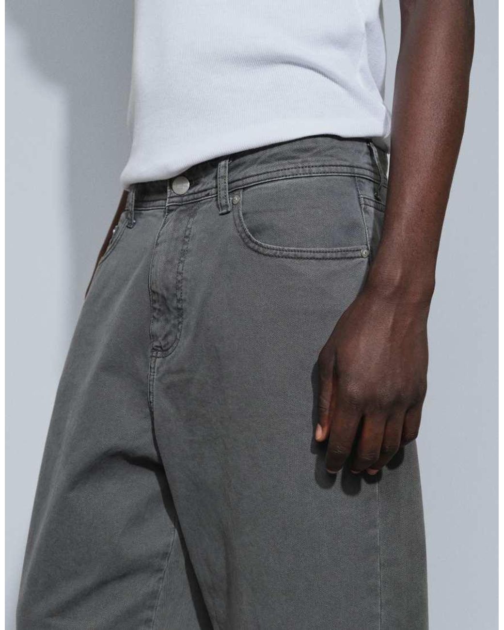 Jack & Jones Gray Alex Baggy Trousers for men