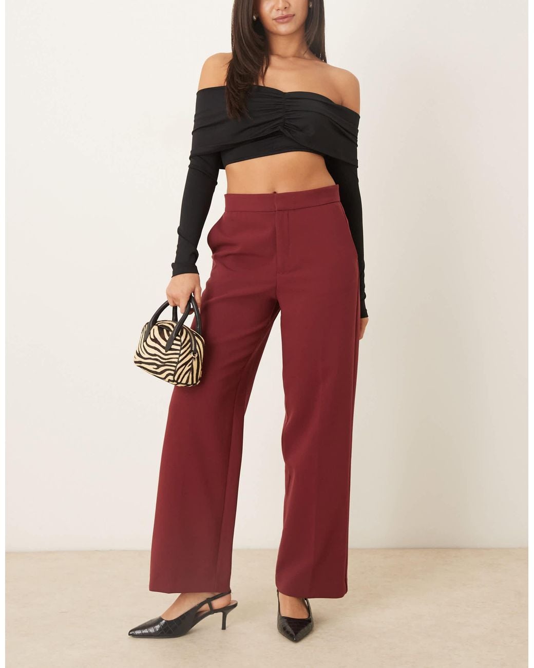 Mango Red Tailo Straight Trouser