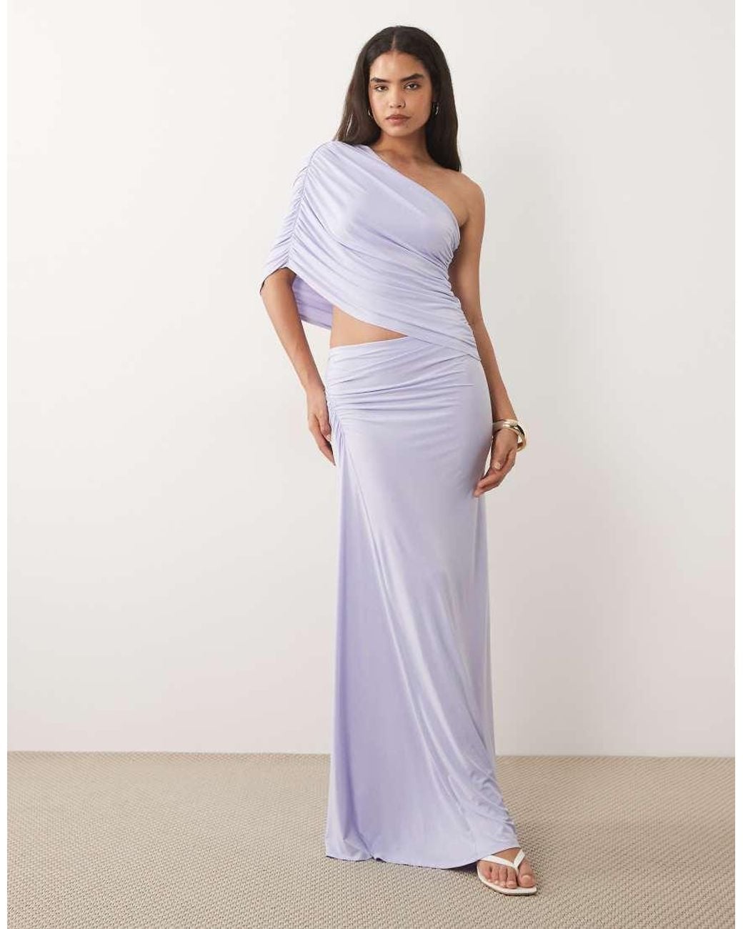 ASOS Purple One Shoulder Draped Top