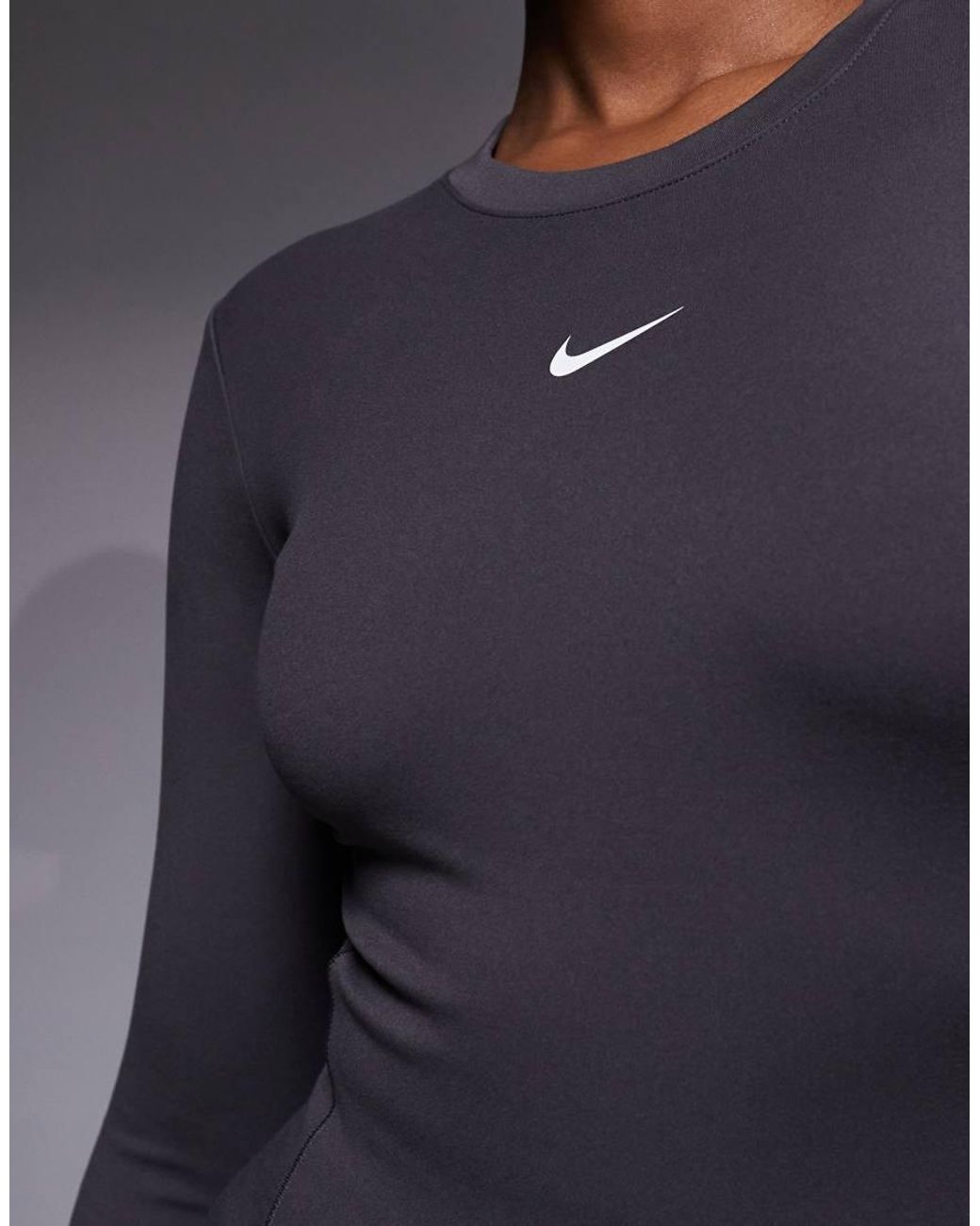 Nike Blue Nike One Training Dri-fit Fitted Long Sleeve Top