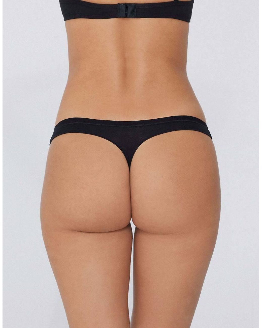Tezenis Black Cotton G-String