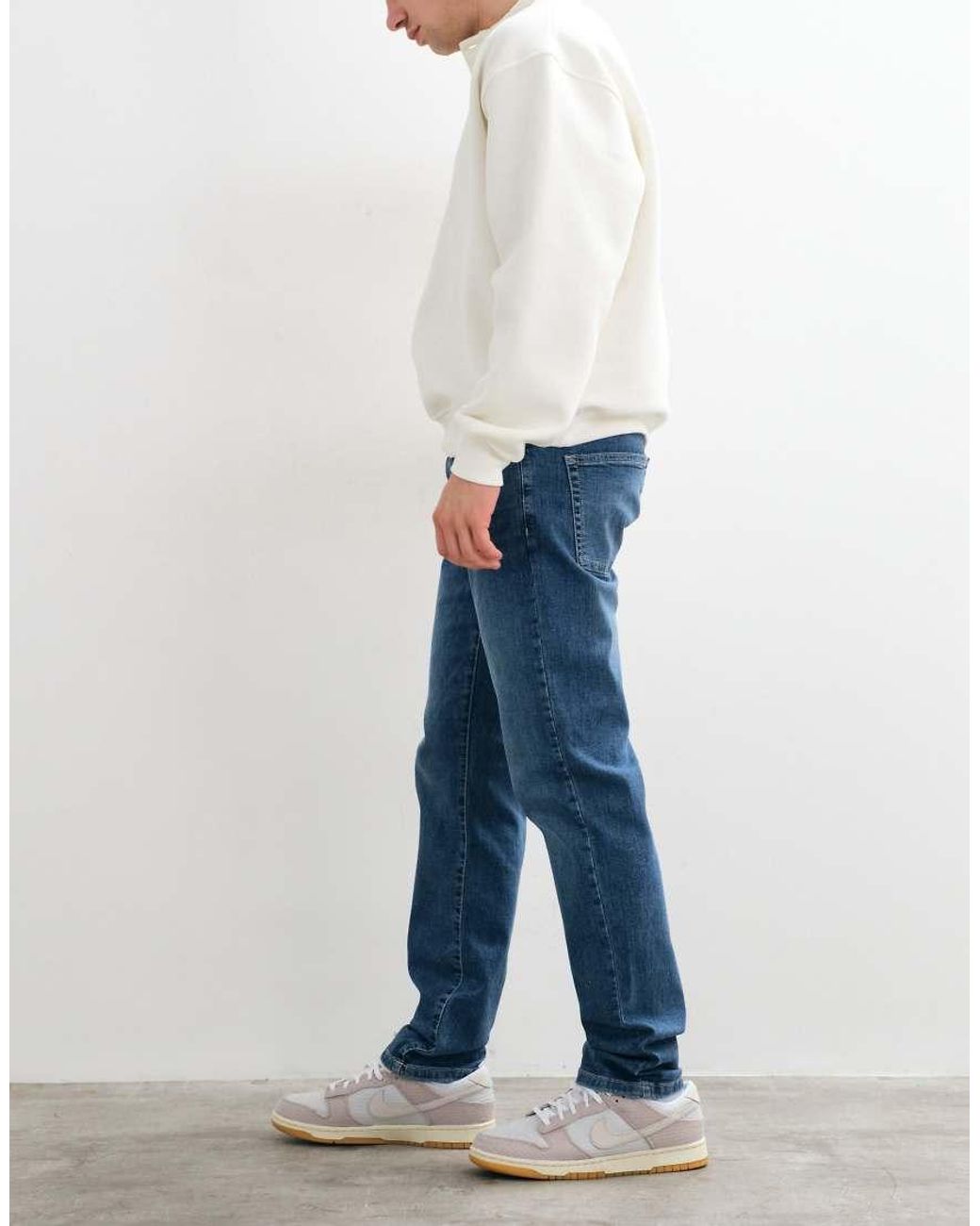Only & Sons Blue Weft Regular Fit Stretch Jeans for men