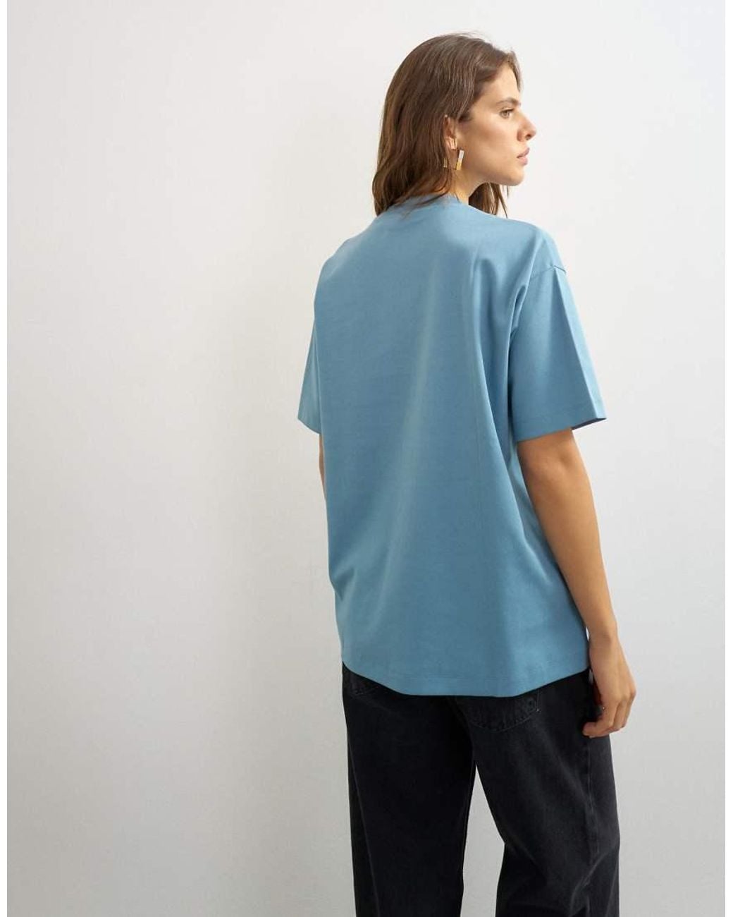 TOPSHOP Blue Premium Interlock T-shirt