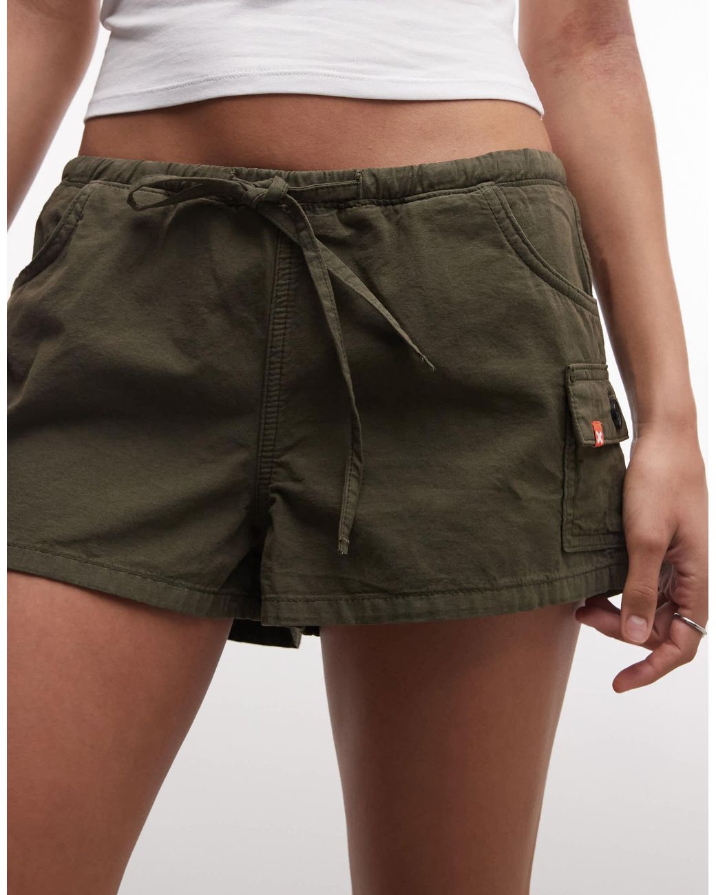Collusion Green Cargo Micro Shorts