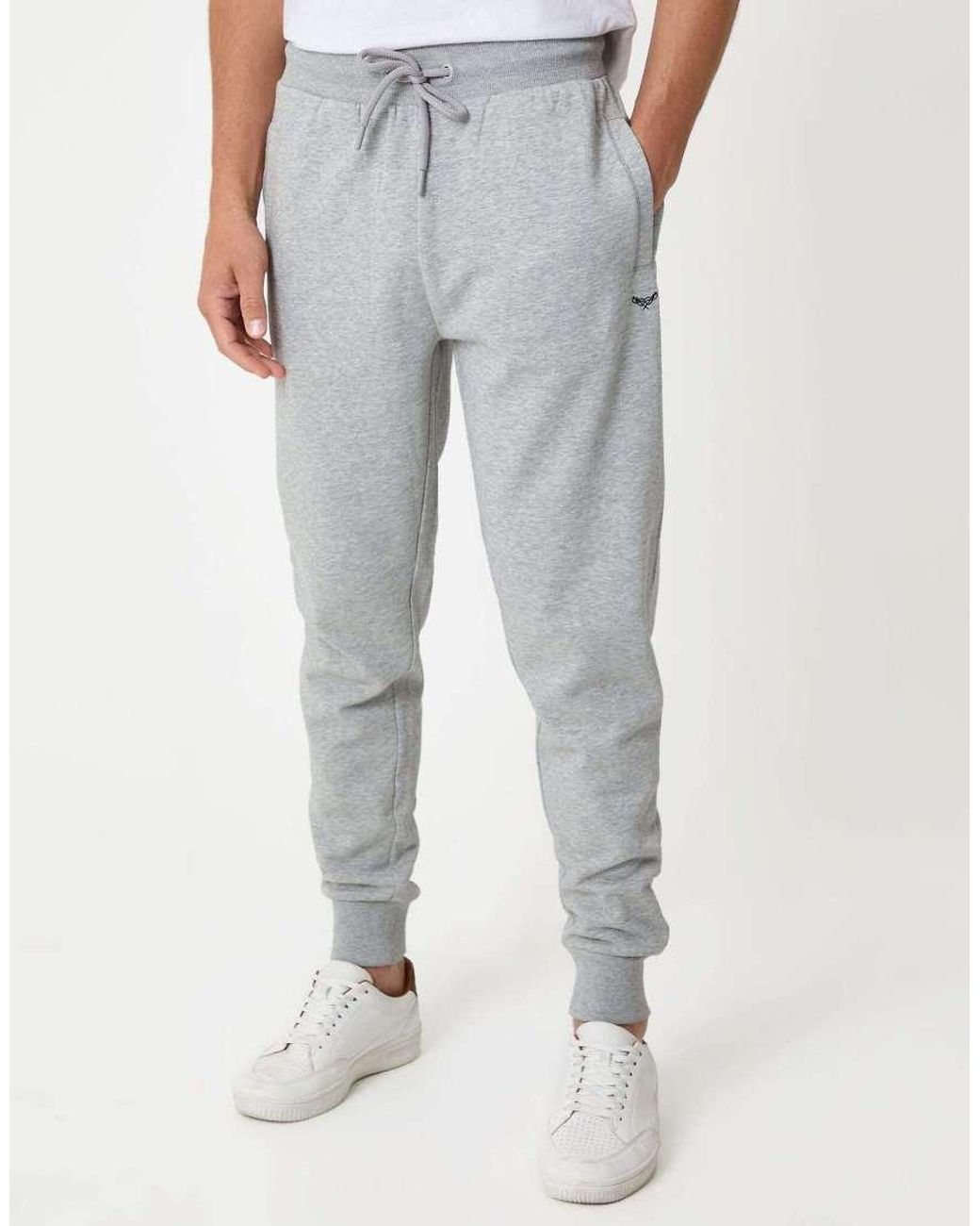 Threadbare White Regular Fit Joggers for men