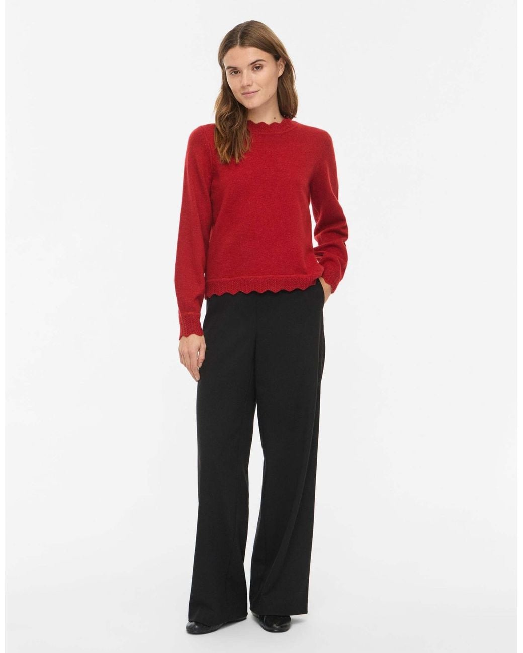 Vila Red Strickpullover