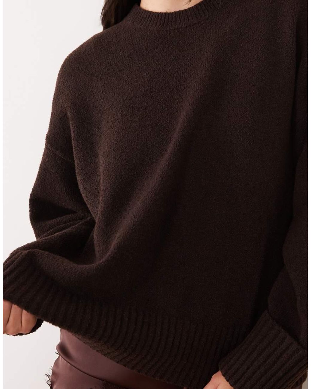 Pretty Lavish Brown Camille Knit Long Sleeve Sweater