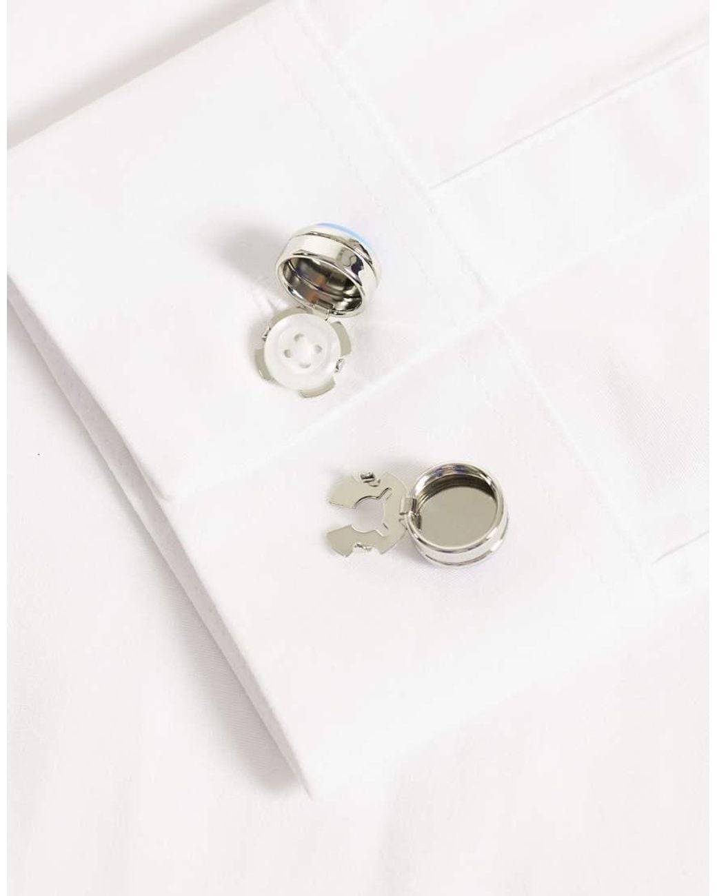 ASOS Cufflinks With Blue Enamel