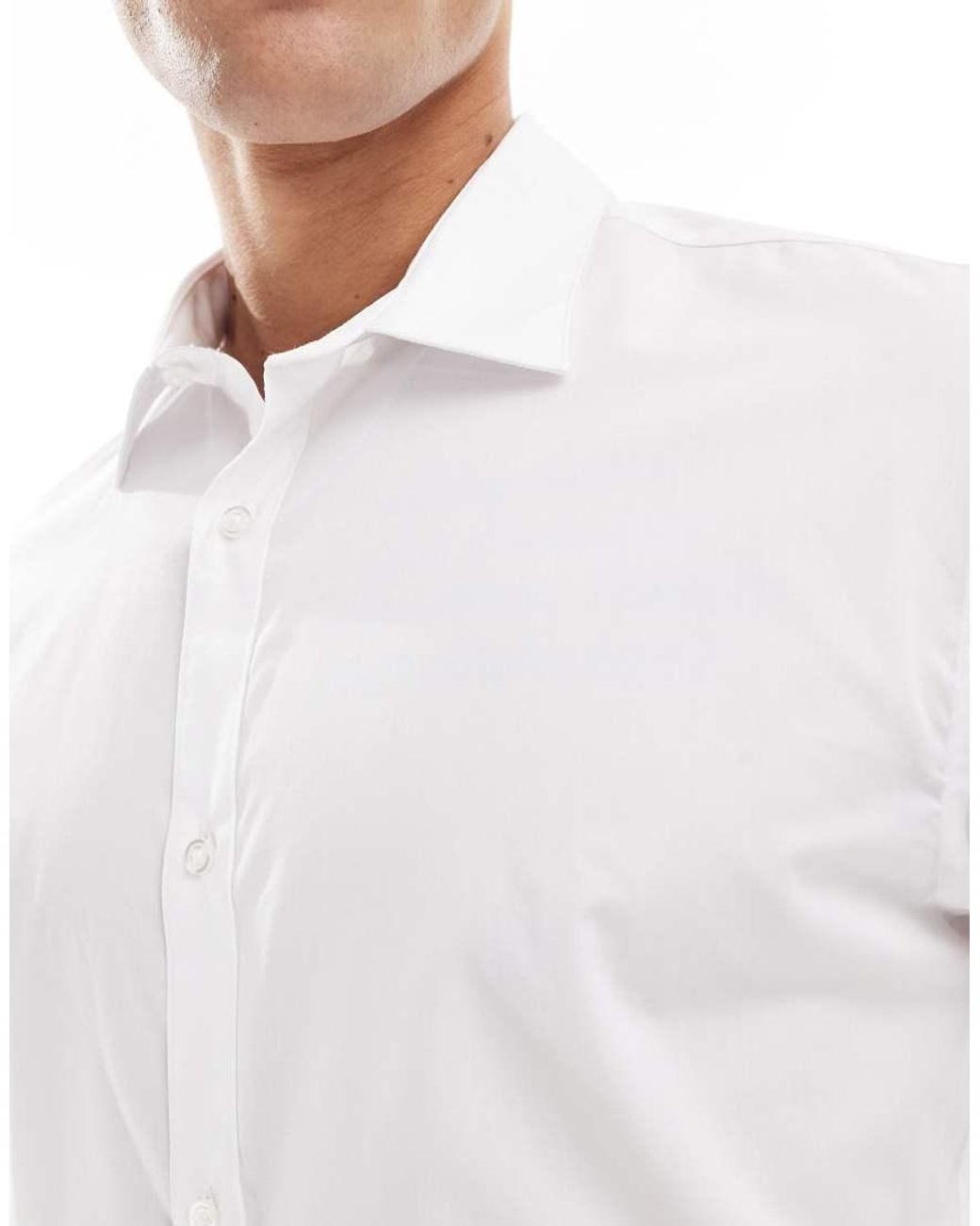 Jack & Jones White Slim Fit Smart Shirt for men
