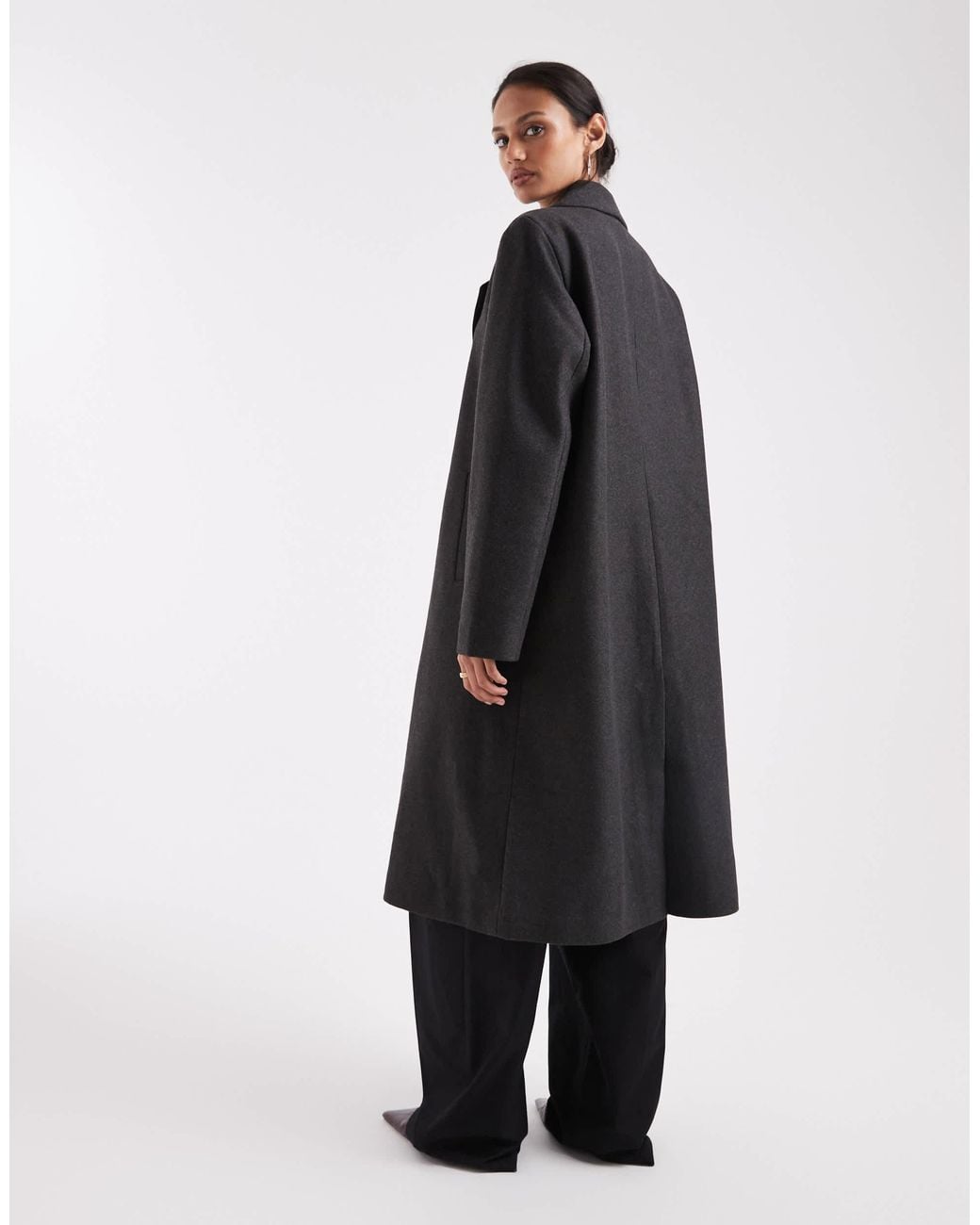 ONLY Black Oversized Formal Longline Coat