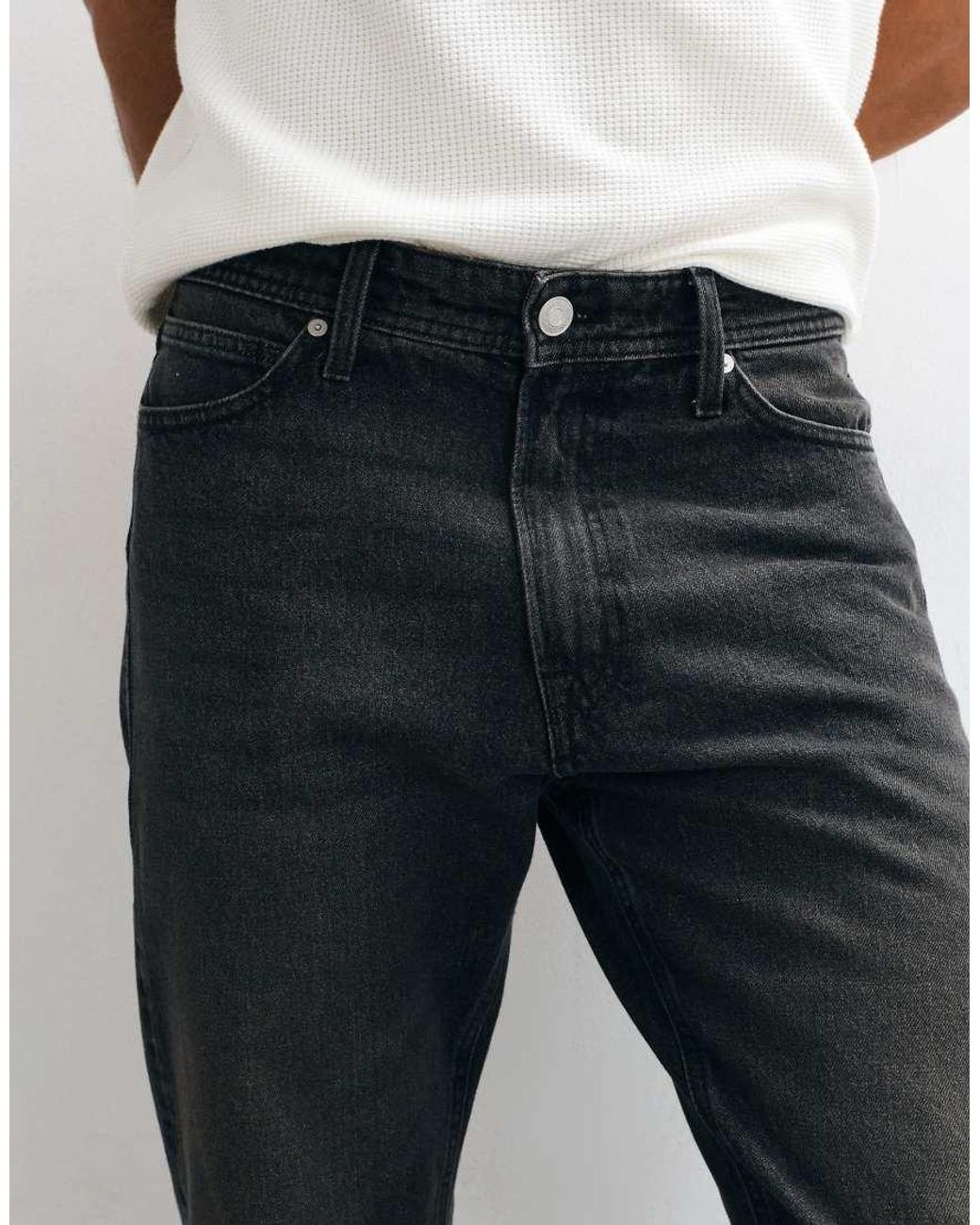 Jack & Jones Gray Chris Straight Jeans for men