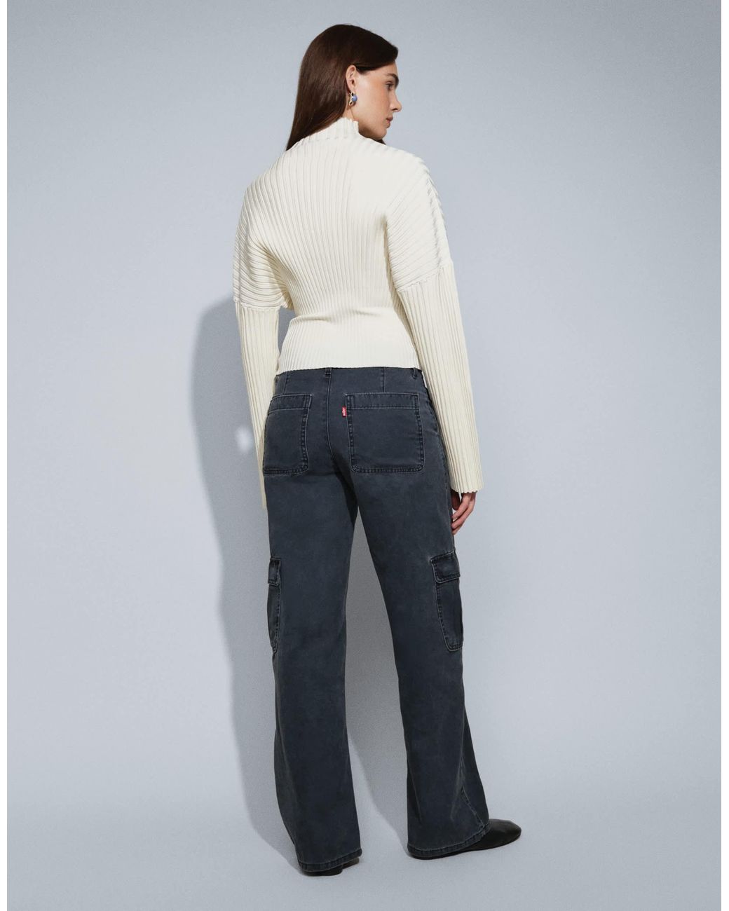 Pantalon cargo ample superlow en délavé Levi's en coloris Blue