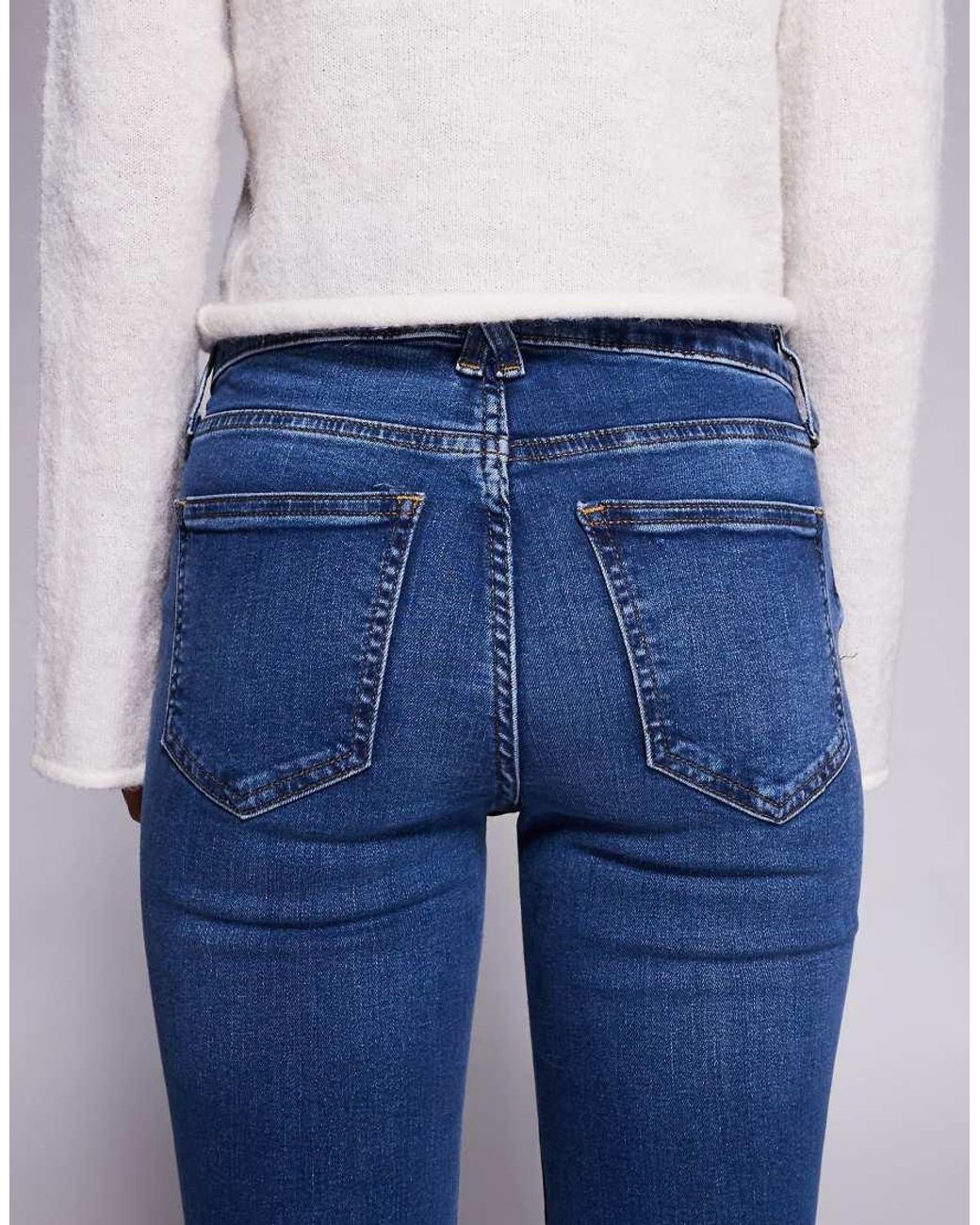 River Island Blue Mid Rise Bootcut Jeans